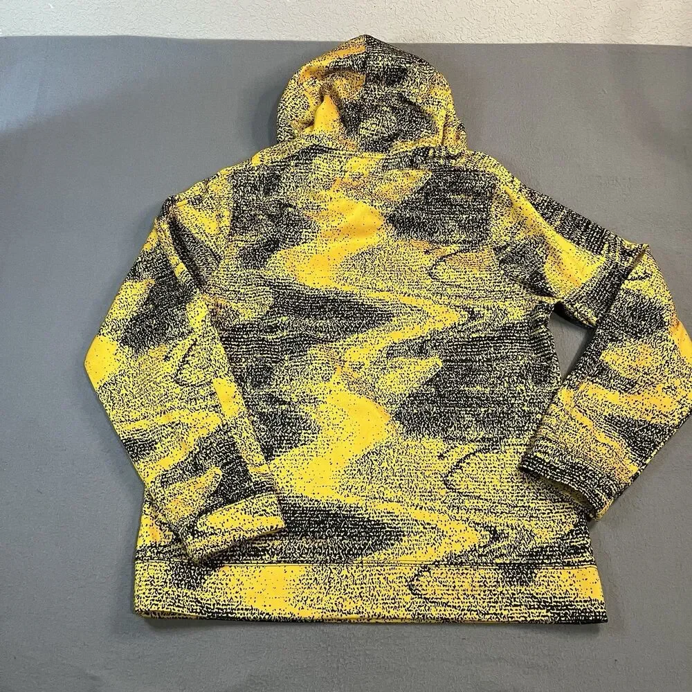 NFL Team Apparel Pittsburgh Steelers Football Yellow Black Hoodie Mens Size M